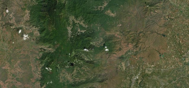 Satellite map of Doi Inthanon Summit Road, Thailand