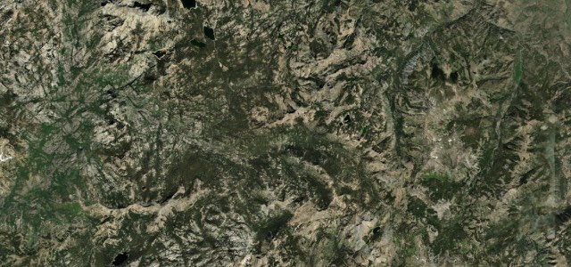 Satellite map of Ebbetts Pass, The West
