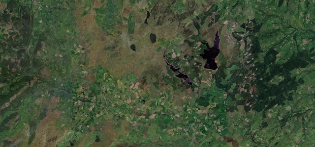 Satellite map of Evo Triangle, Wales