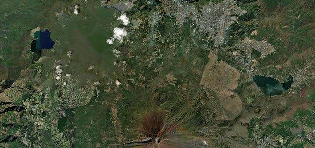 Satellite map of Fuji Subaru Line, Japan