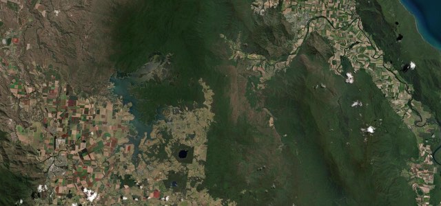 Satellite map of Gillies Range Road, Australia