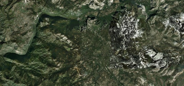 Satellite map of Glacier Point Road, The West