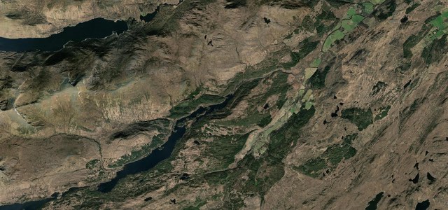 Satellite map of Glen Affric, Scotland
