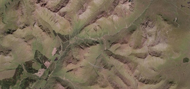 Satellite map of Glen Etive, Scotland