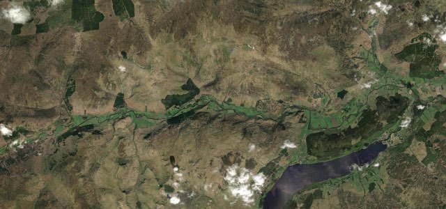 Satellite map of Glen Lyon, Scotland