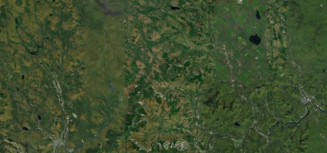 Satellite map of Grafton Notch, The East