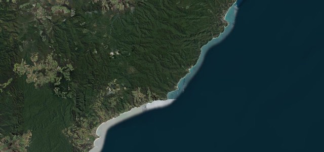 Satellite map of Great Ocean Road, Australia