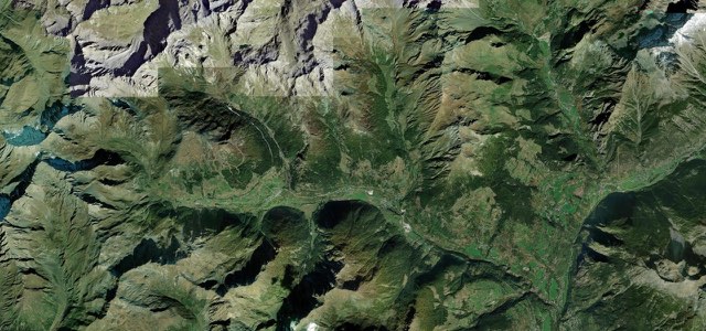 Satellite map of Great St Bernard Pass, Italy