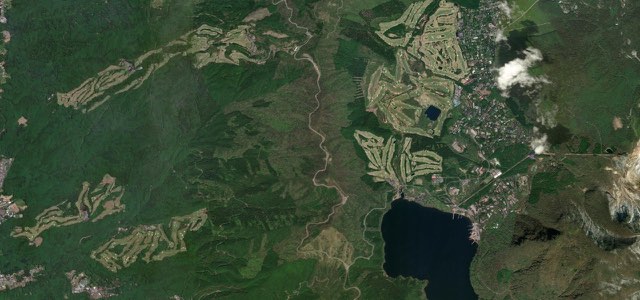 Satellite map of Hakone Skyline, Japan