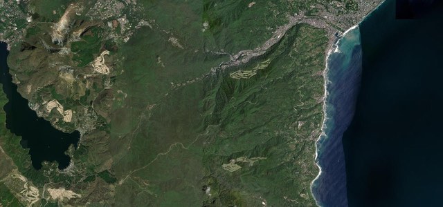 Satellite map of Hakone Turnpike, Japan