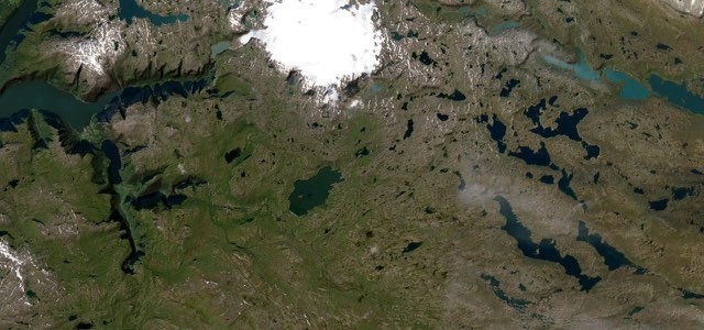 Satellite map of Hardangervidda Tourist Route, Norway