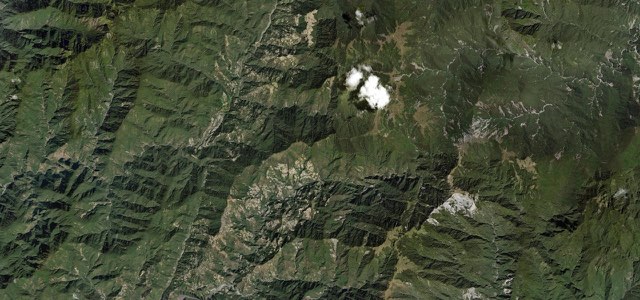 Satellite map of Hehuanshan Wuling Pass, Taiwan