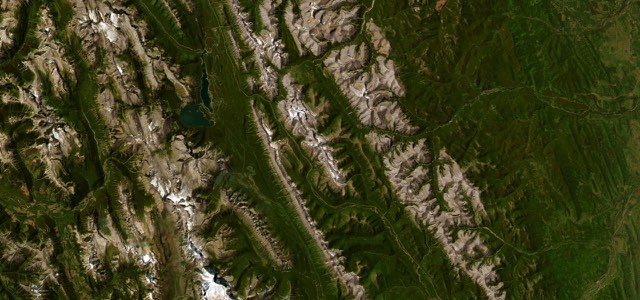 Satellite map of Highwood Pass, Canada