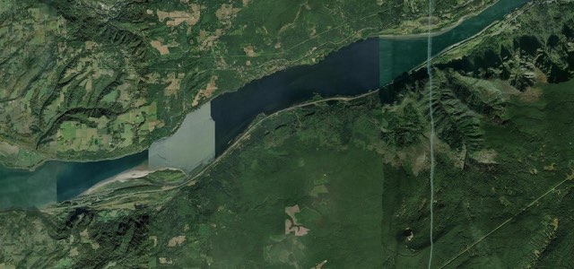 Satellite map of Historic Columbia River Highway, The West