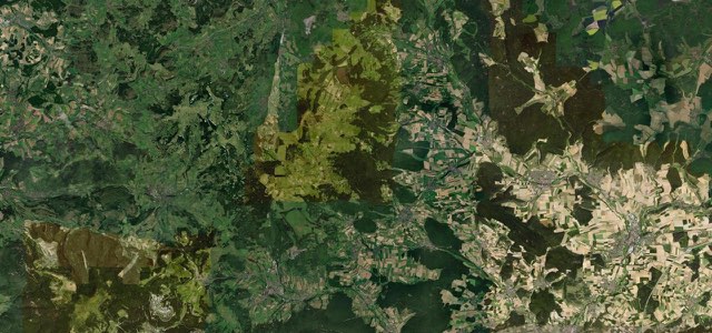 Satellite map of Hochrhönstraße, Germany