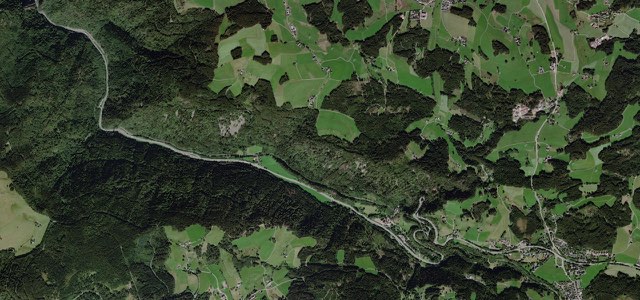 Satellite map of Höllental, Germany