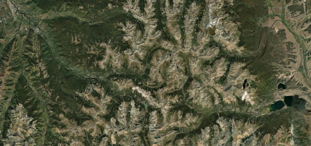 Satellite map of Independence Pass, The West