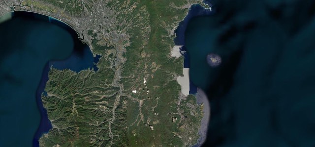 Satellite map of Izu Skyline, Japan