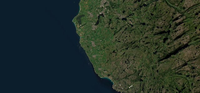 Satellite map of Jæren, Norway
