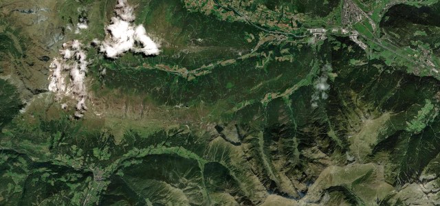 Satellite map of Jaufenpass, Italy