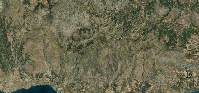 Satellite map of Kallikratis Serpentines, Crete