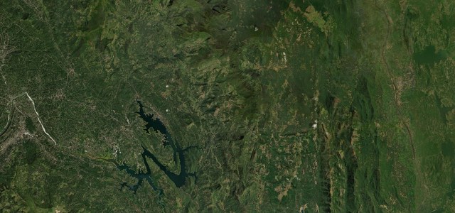 Satellite map of Kandy to Mahiyangana, the 18 Bends Road, Sri Lanka
