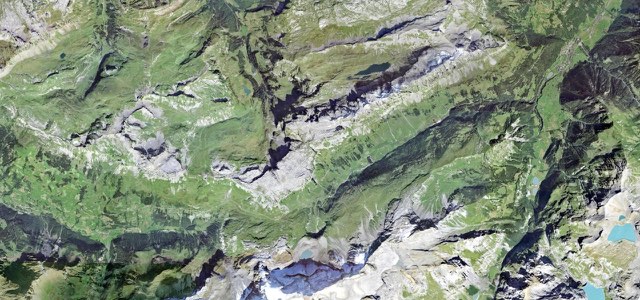 Satellite map of Klausenpass, Switzerland
