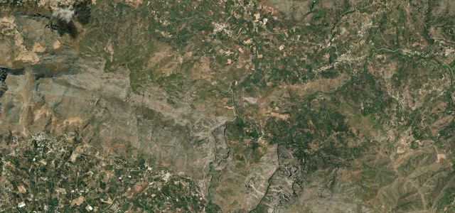 Satellite map of Kourtaliotiko Gorge Road, Crete