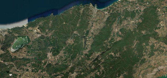 Satellite map of Kroumirie Forest Road, Tunisia