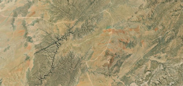 Satellite map of Kuiseb Pass, Namibia