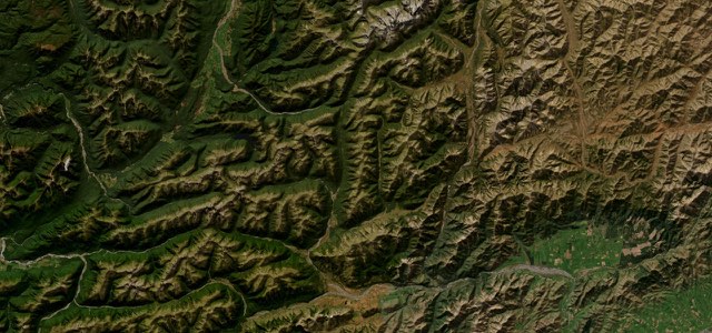 Satellite map of Lewis Pass, New Zealand