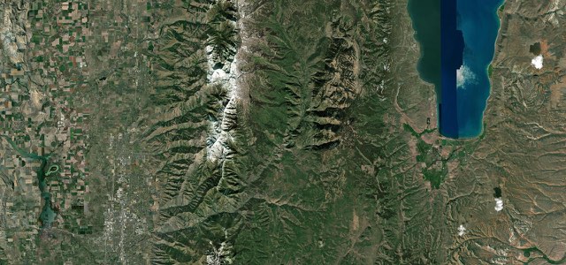 Satellite map of Logan Canyon Scenic Byway, The West