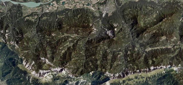 Satellite map of Loiblpass, Austria