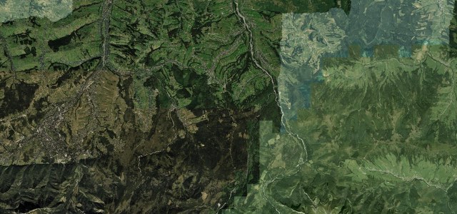 Satellite map of Łysa Polana Tatra Road, Poland