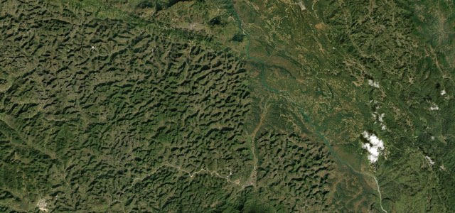 Satellite map of Ma Pi Leng Pass, Vietnam