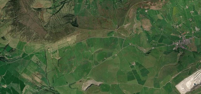 Satellite map of Mam Tor and Rushup Edge, The Midlands