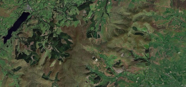 Satellite map of Milltir Cerrig, Wales