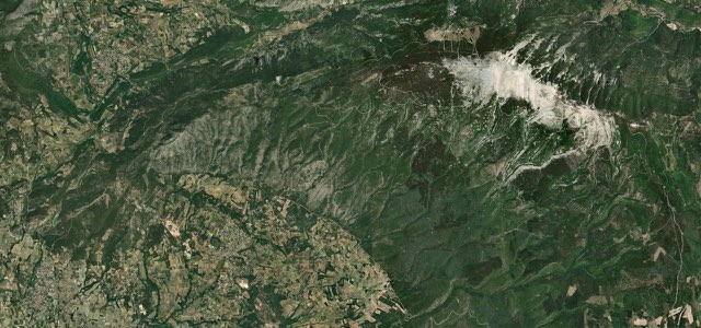 Satellite map of Mont Ventoux, France