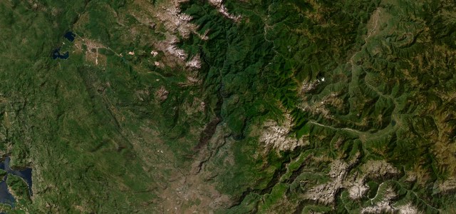 Satellite map of Morača Canyon Road, Montenegro
