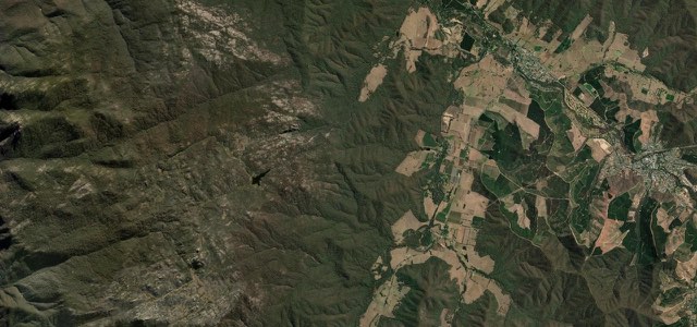 Satellite map of Mount Buffalo Road, Australia