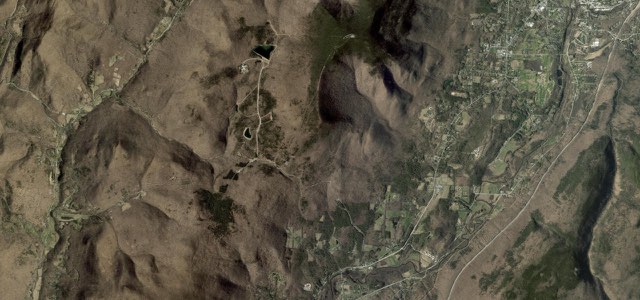 Satellite map of Mount Equinox Skyline Drive, The East