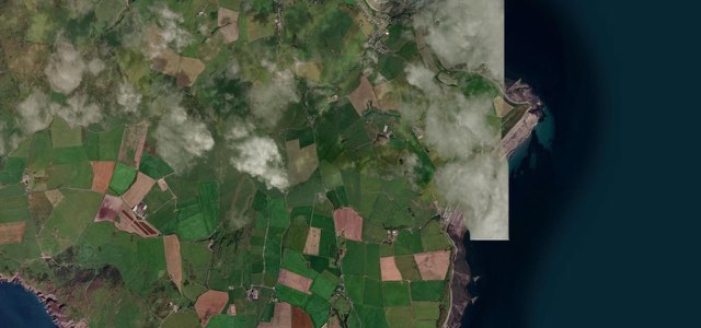 Satellite map of Mull of Galloway, Scotland