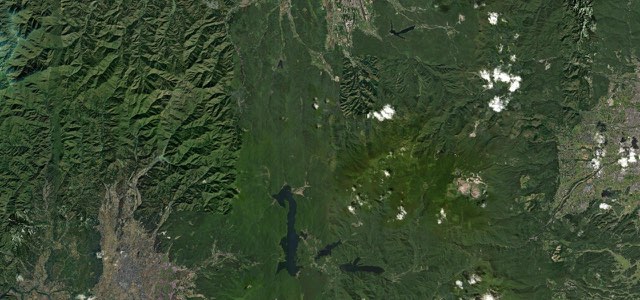 Satellite map of Nishi-Azuma Sky Valley, Japan