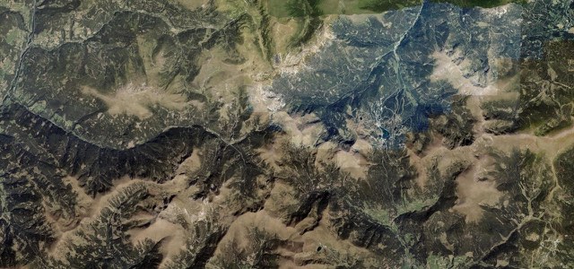 Satellite map of Nockalm Road, Austria