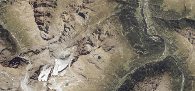 Satellite view of Ötztaler Gletscherstraße (Sölden Glacier Road)