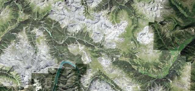 Satellite map of Ofen Pass (Pass dal Fuorn), Switzerland