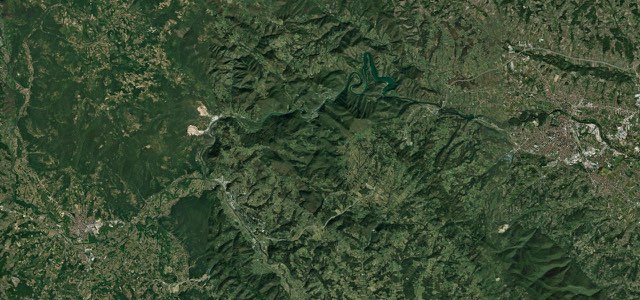 Satellite map of Ovčar-Kablar Gorge Road, Serbia