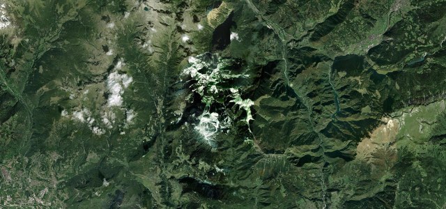 Satellite map of Passo Brocon, Italy