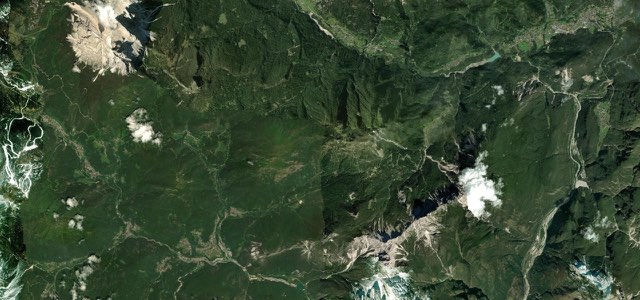 Satellite map of Passo Cibiana, Italy