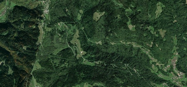 Satellite map of Passo Croce d'Aune, Italy